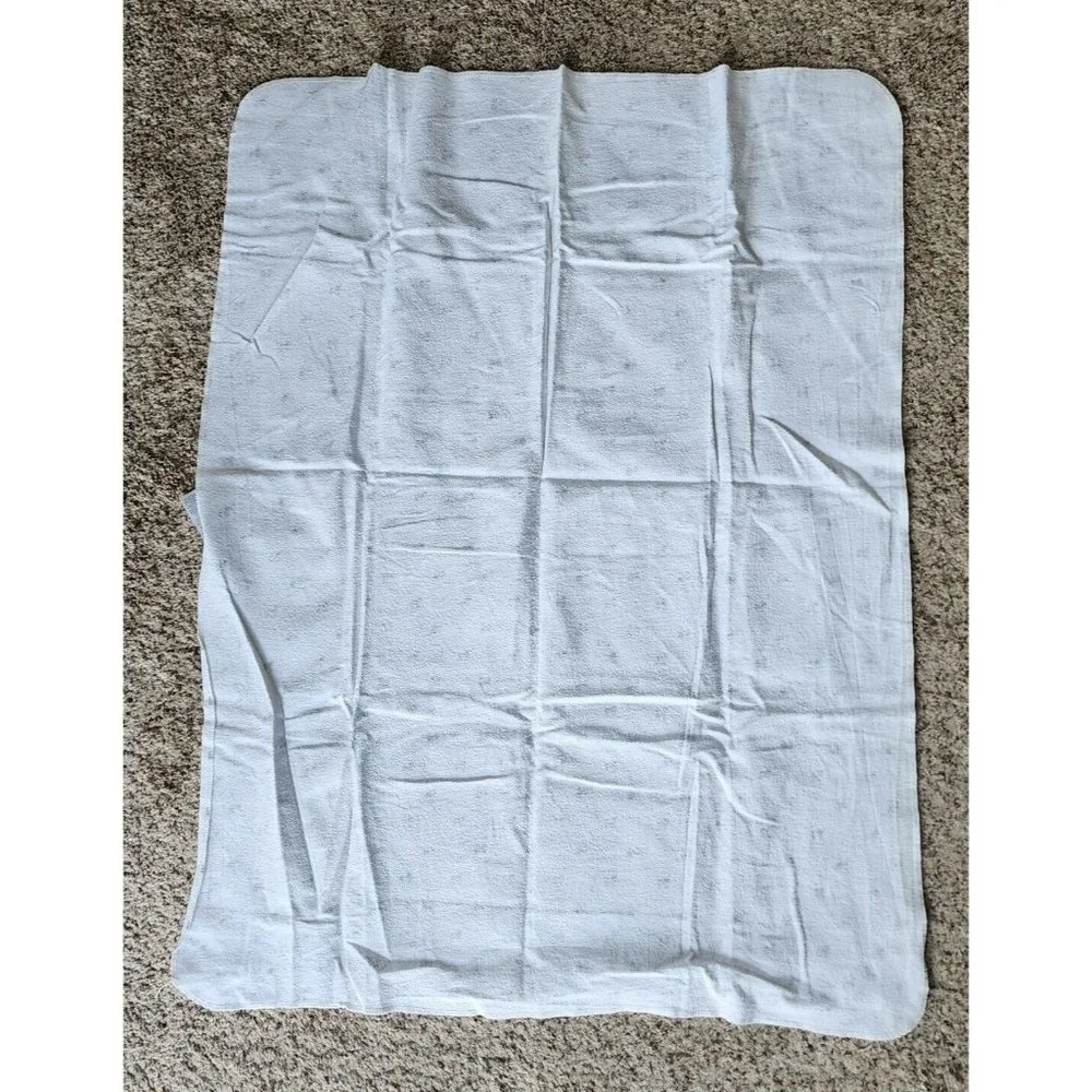 Carters Baby Receiving Blanket White Cotton‎ Flannel Puppy Dog Print 37